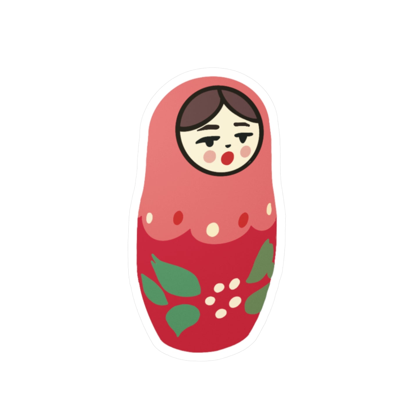Matryoshka doll - Pink and red (Sticker)